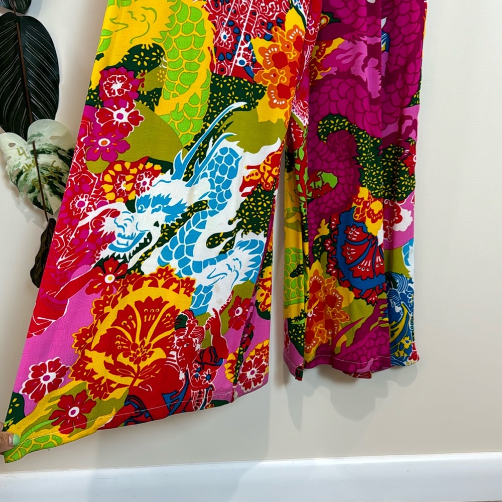 Trashy Diva Jumpsuit Size 0 Psychedelic Dragons Hepburn Multicolor Pink Yellow - Picture 6 of 10